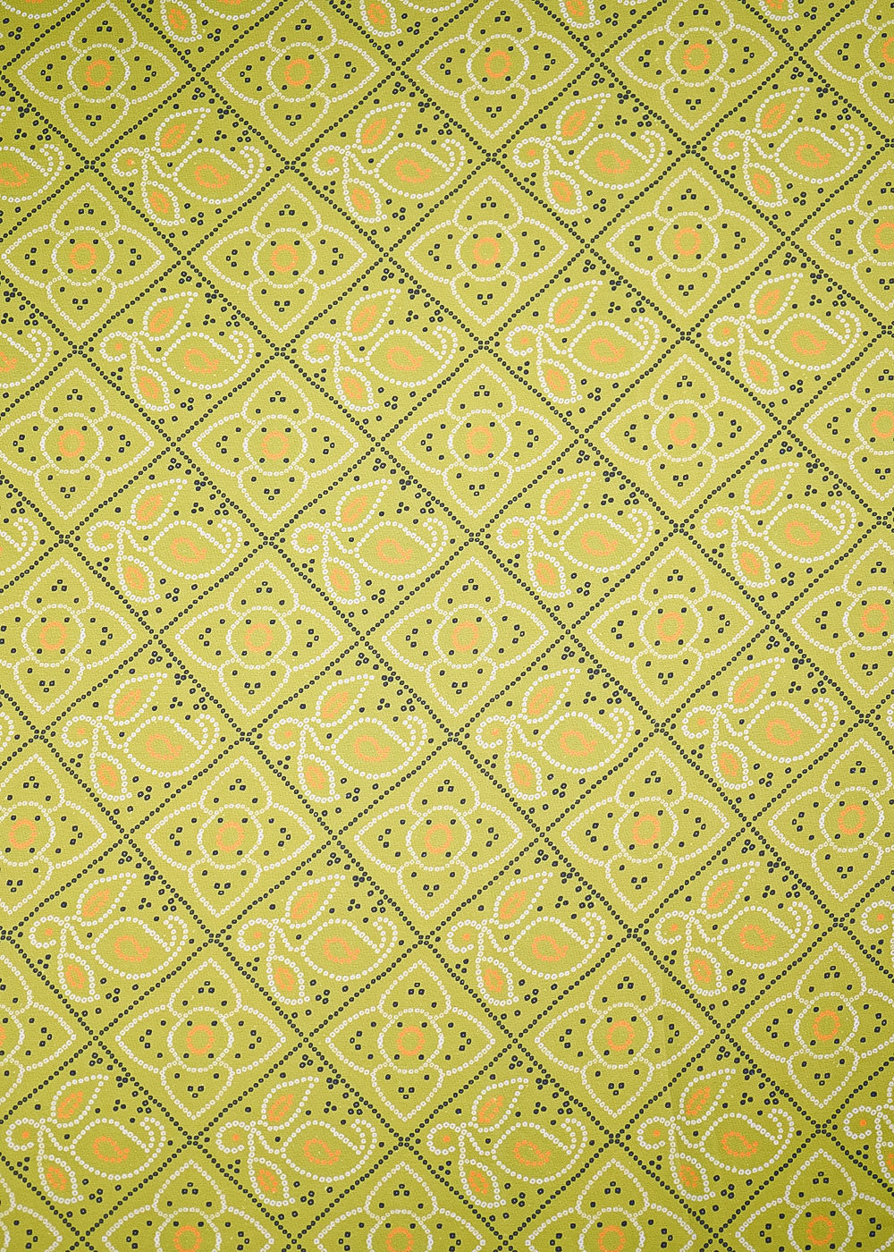 Green Georgette Fabric With All Over Bandhani Print 17135