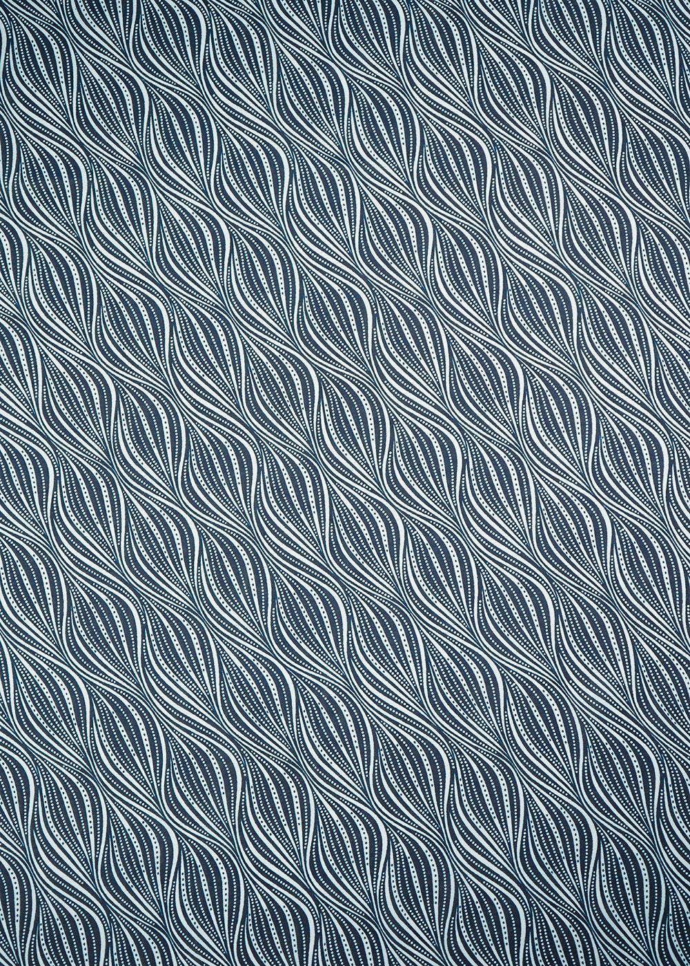 Teal Blue Georgette Fabric With All Over Abstarct Print 17178