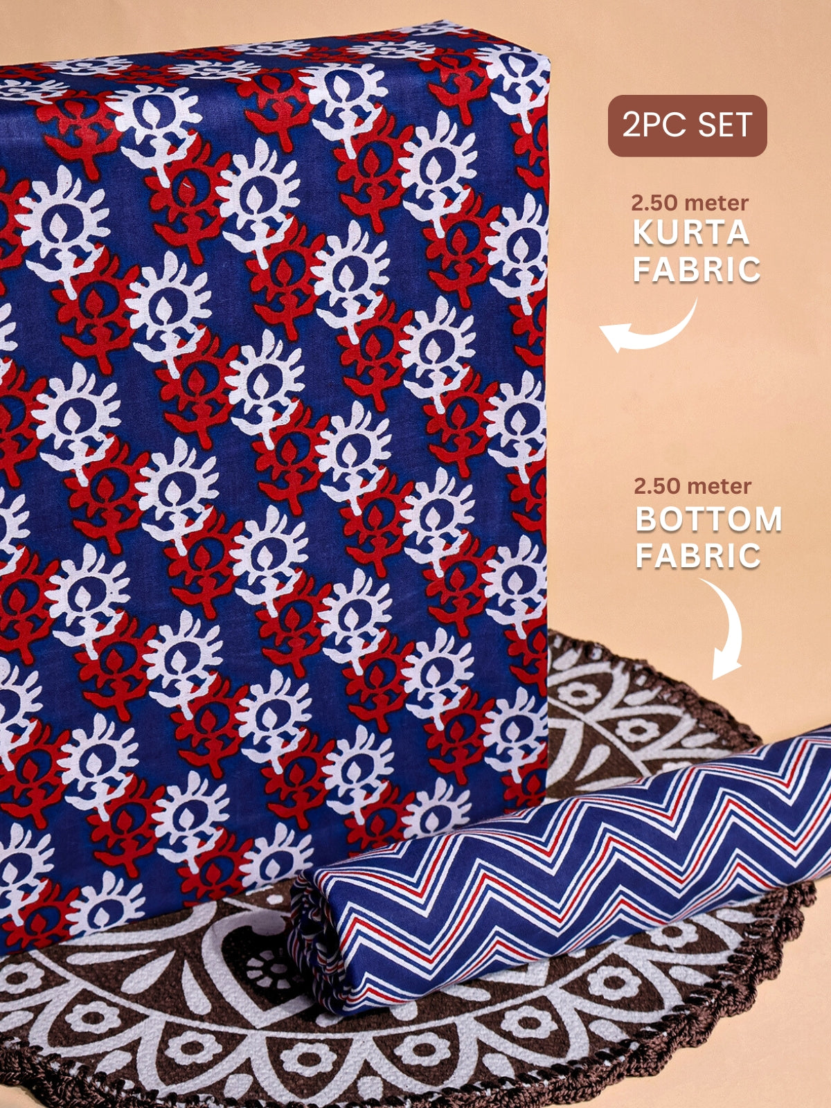 RUHANI X Cotton Printed Suit Set 17404