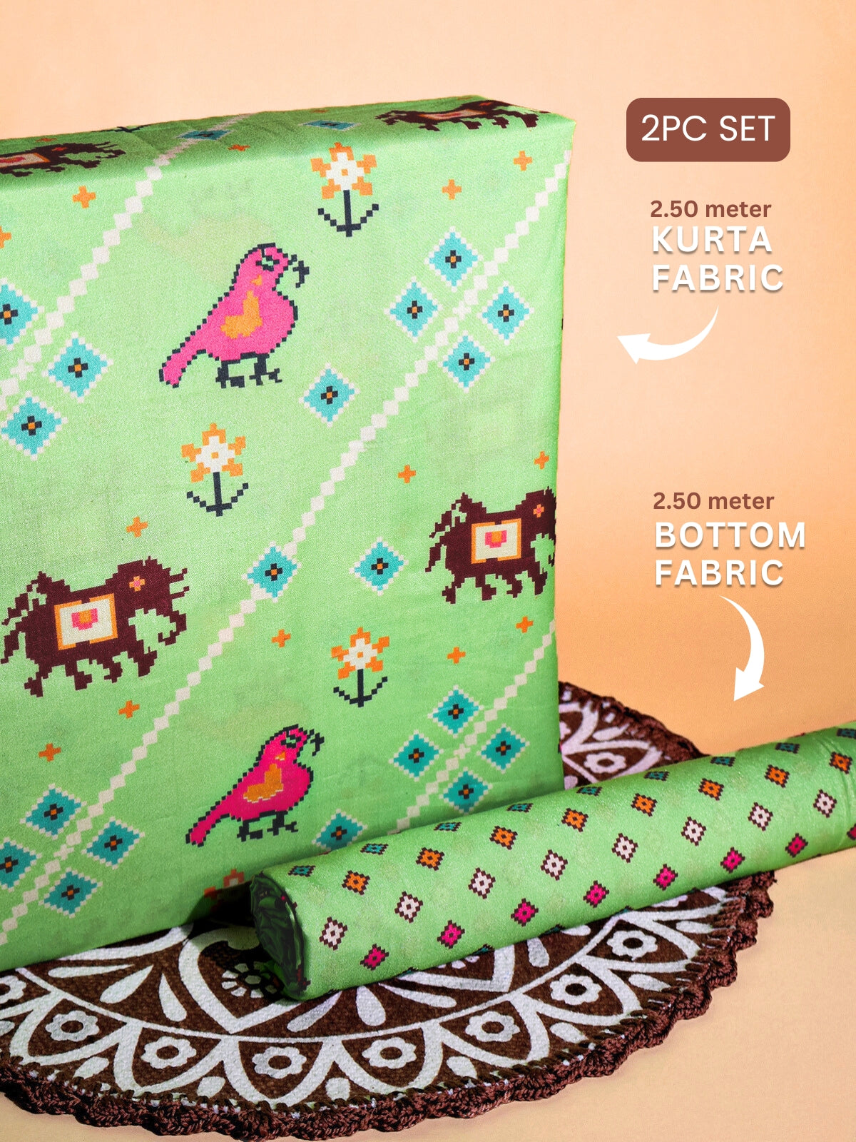 RUHANI X Cotton Silk Printed Suit Set 17407