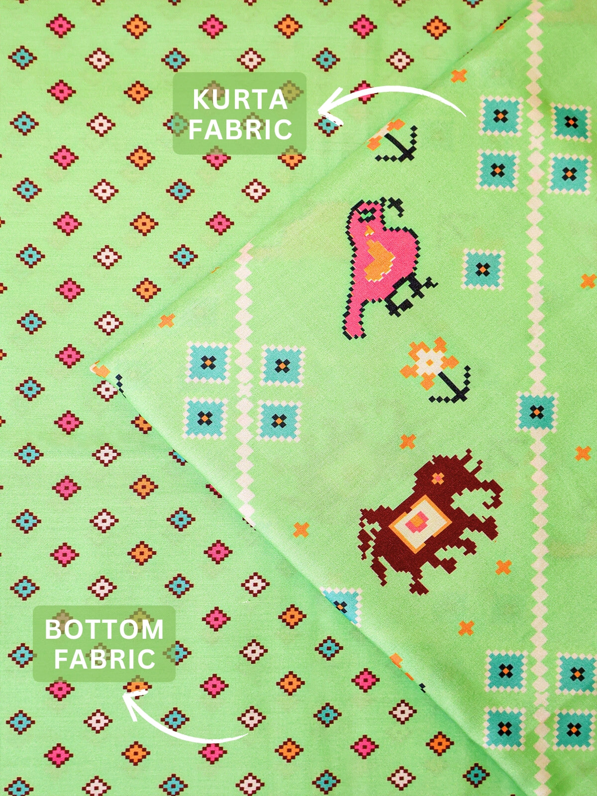 RUHANI X Cotton Silk Printed Suit Set 17407