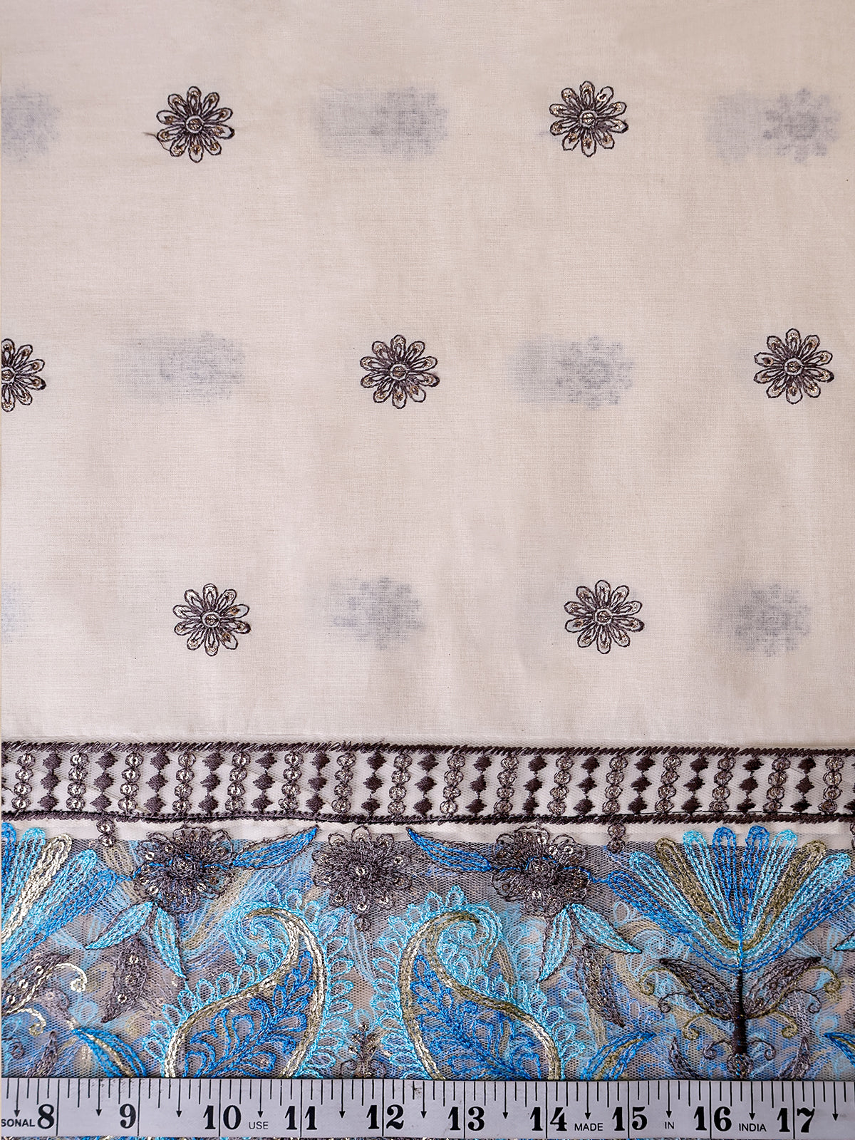 RUHANI X Cotton Embroidered Suit Set 17409