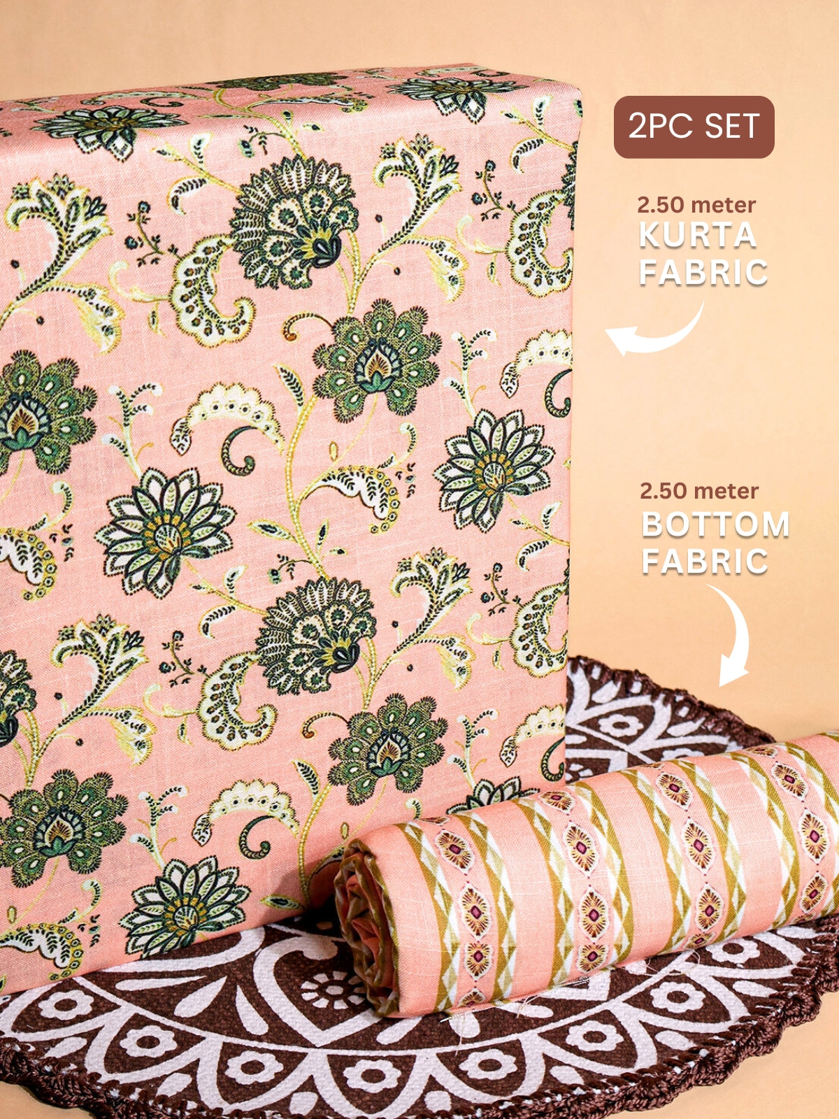 RUHANI X Cotton Linen Printed Suit Set 17410