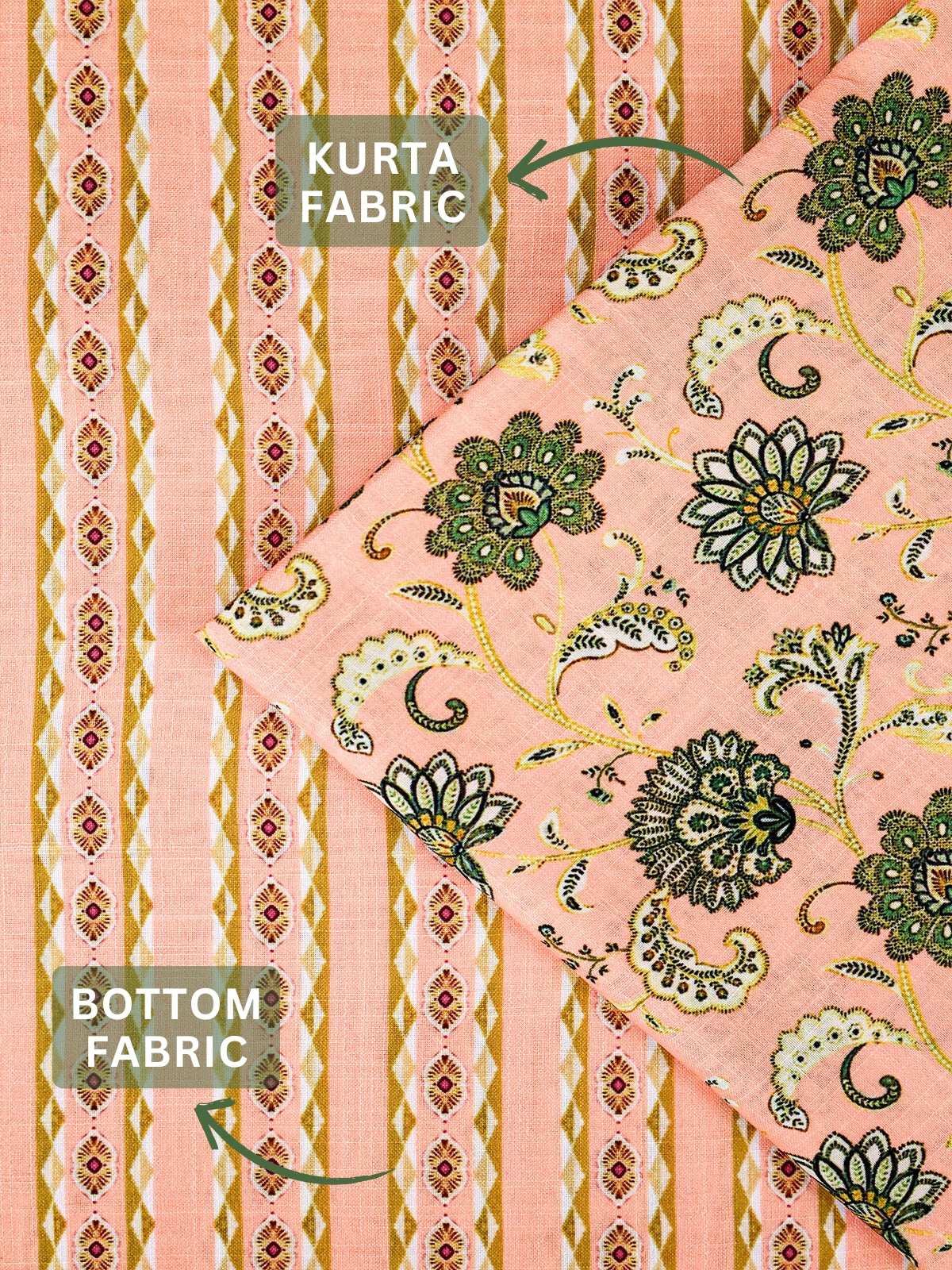 RUHANI X Cotton Linen Printed Suit Set 17410