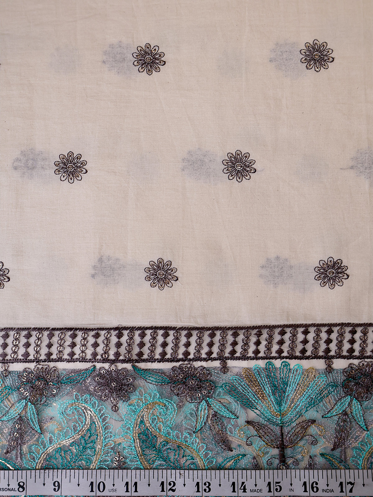 RUHANI X Cotton Embroidered Suit Set 17413