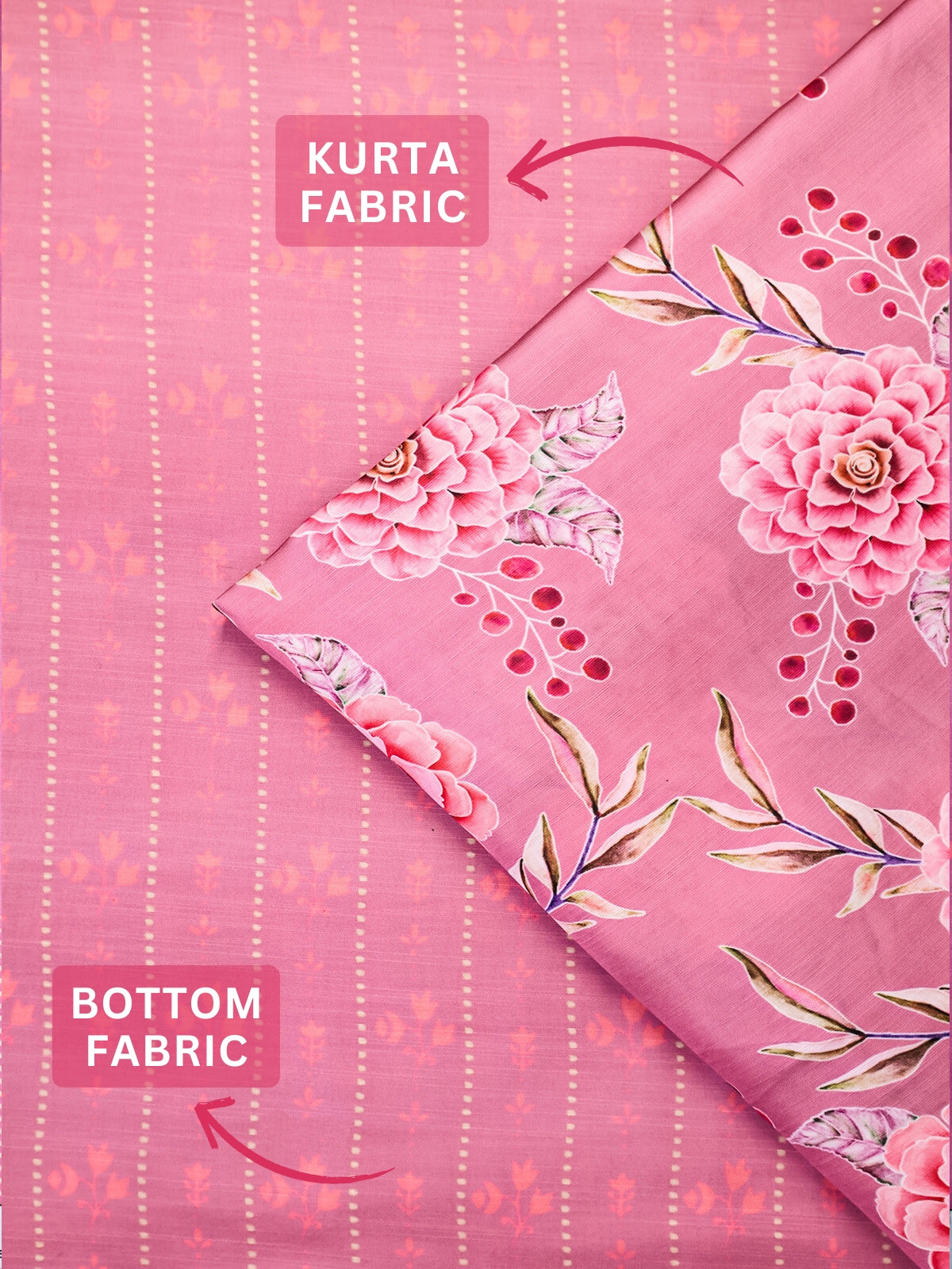 RUHANI X Linen Satin Printed Suit Set 17414