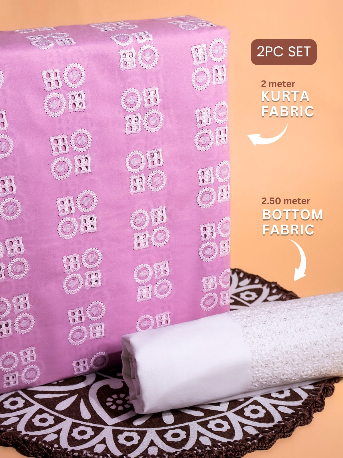 RUHANI X Cotton Embroidered Suit Set 17416