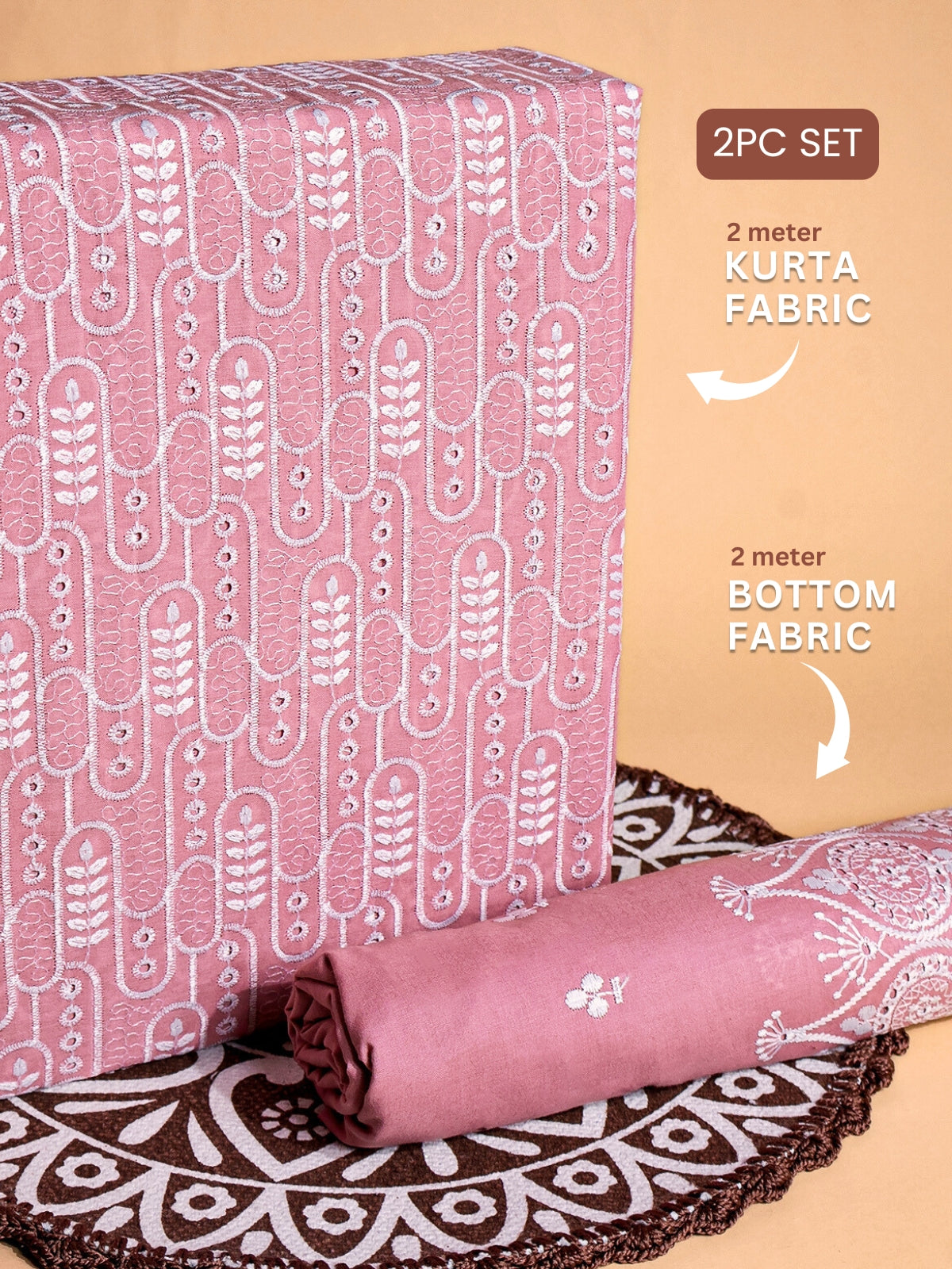 RUHANI X Cotton Embroidered Suit Set 17419