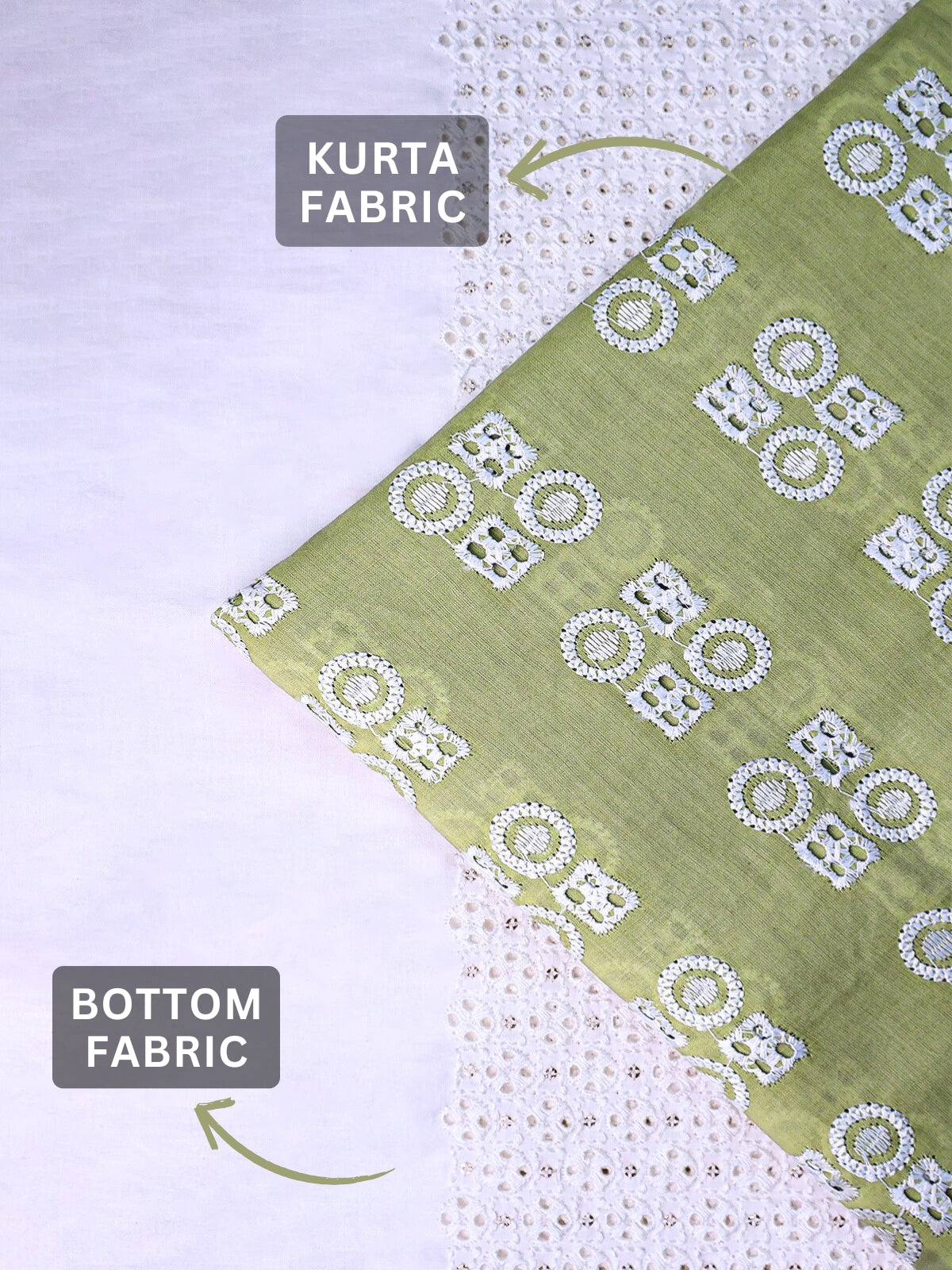 RUHANI X Cotton Embroidered Suit Set 17420