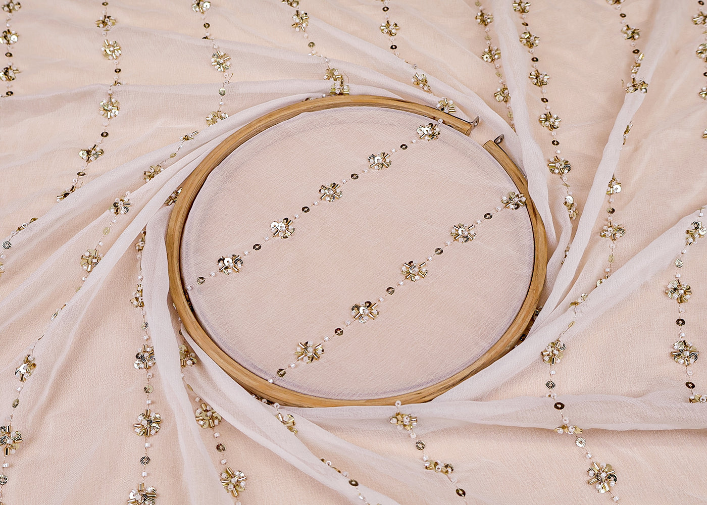 (Pre-Cut 0.65MTR) all over katdana, bead and sequins work 17550