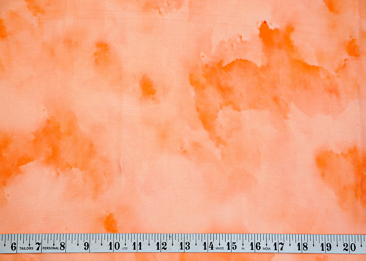 Orange Georgette Satin Fabric All Over Abstract Print 17927