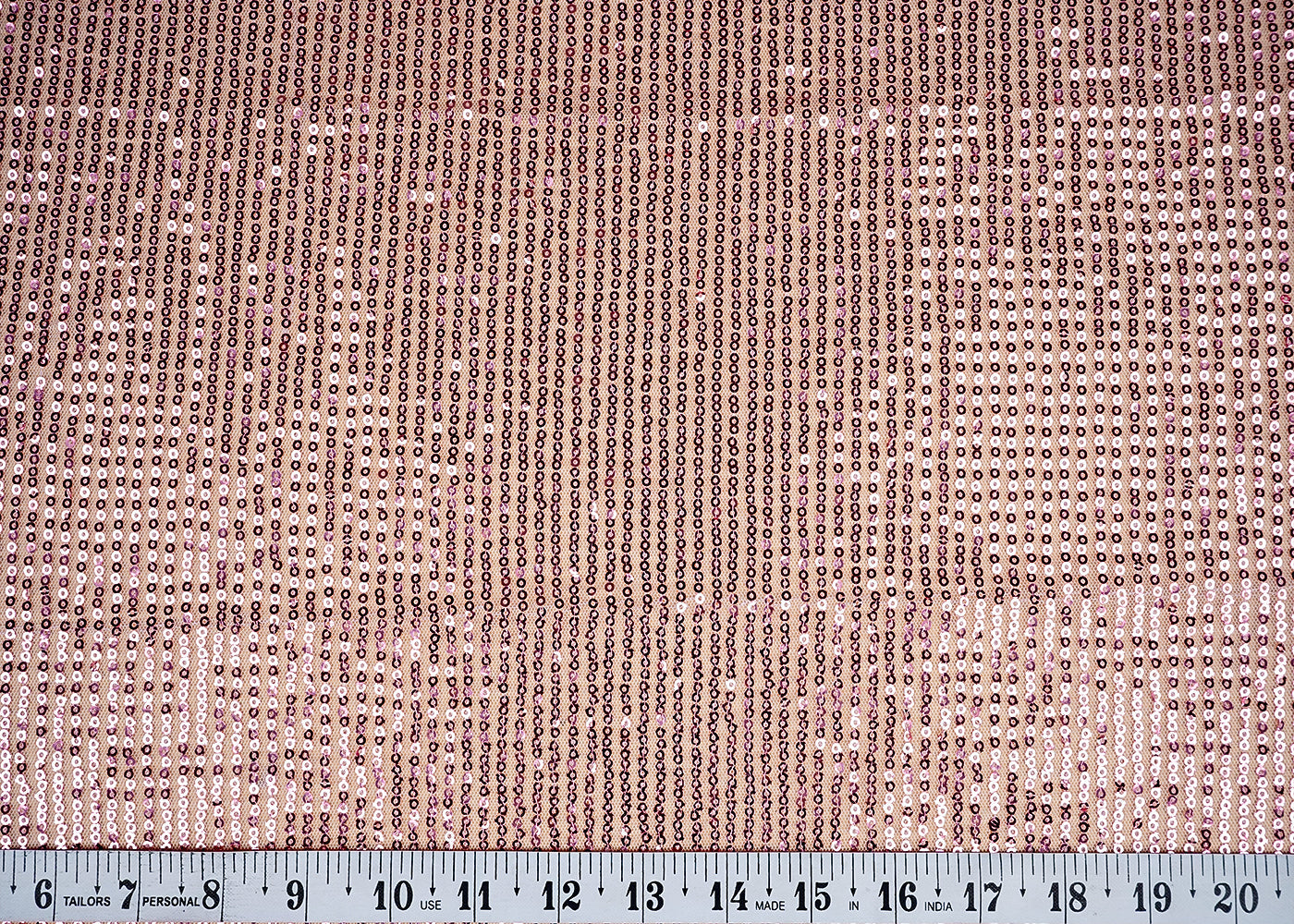 (Pre-Cut 2.9 MTR)Peach Net Abstract Fabric with Crushed Texture 18281