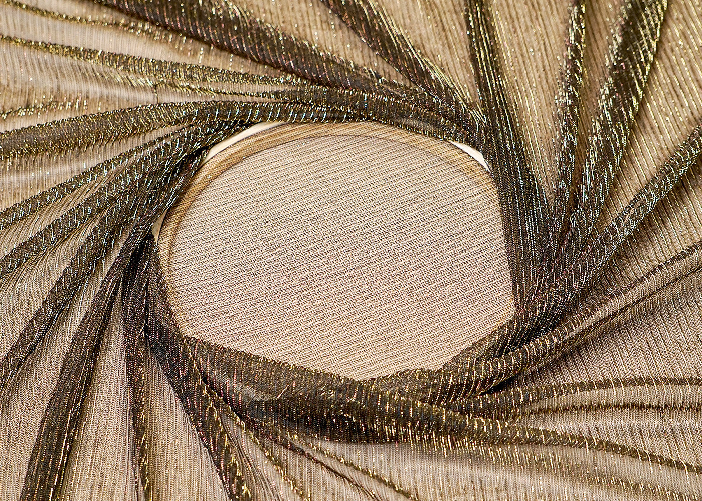 (Pre-Cut 2.7 MTR) Mehendi Green Moon Light Fabric With Abstract Crushed Texture 18320