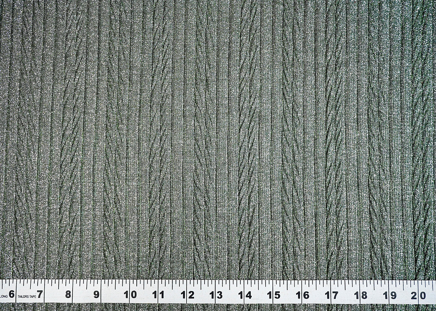 (Pre-Cut 3.5 MTR) Green Moon Light Fabric With All Over Gliter Work 18395