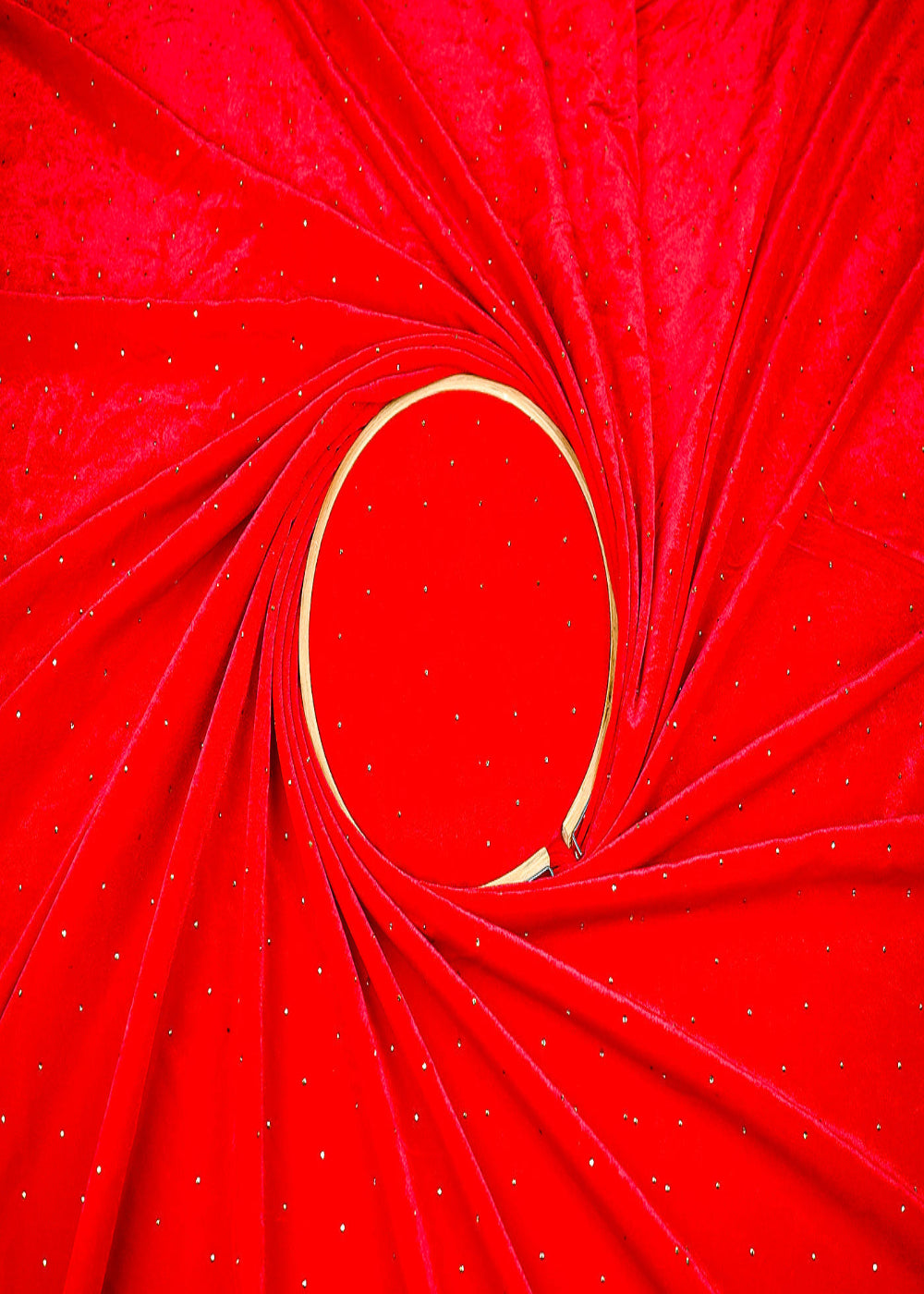 (Pre-Cut-3.1-Mtr)-Red-Velvet-Fabric-With-All-Over-Sarwoski-Work-18836