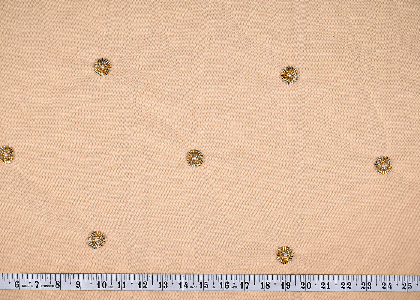 (Pre-Cut-3.5-MTR)-White-Net-Fabric-With-All-Over-Katdana-And-Bead-Work-18900-measurement-view