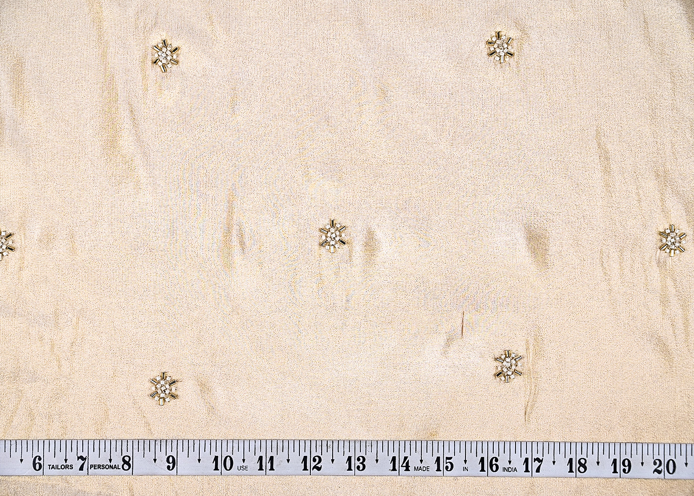 (Pre-Cut-1-MTR)-Golden-Tissue-Fabric-With-All-Over-Katdana-And-Sequins-Work-18922-measurement-view