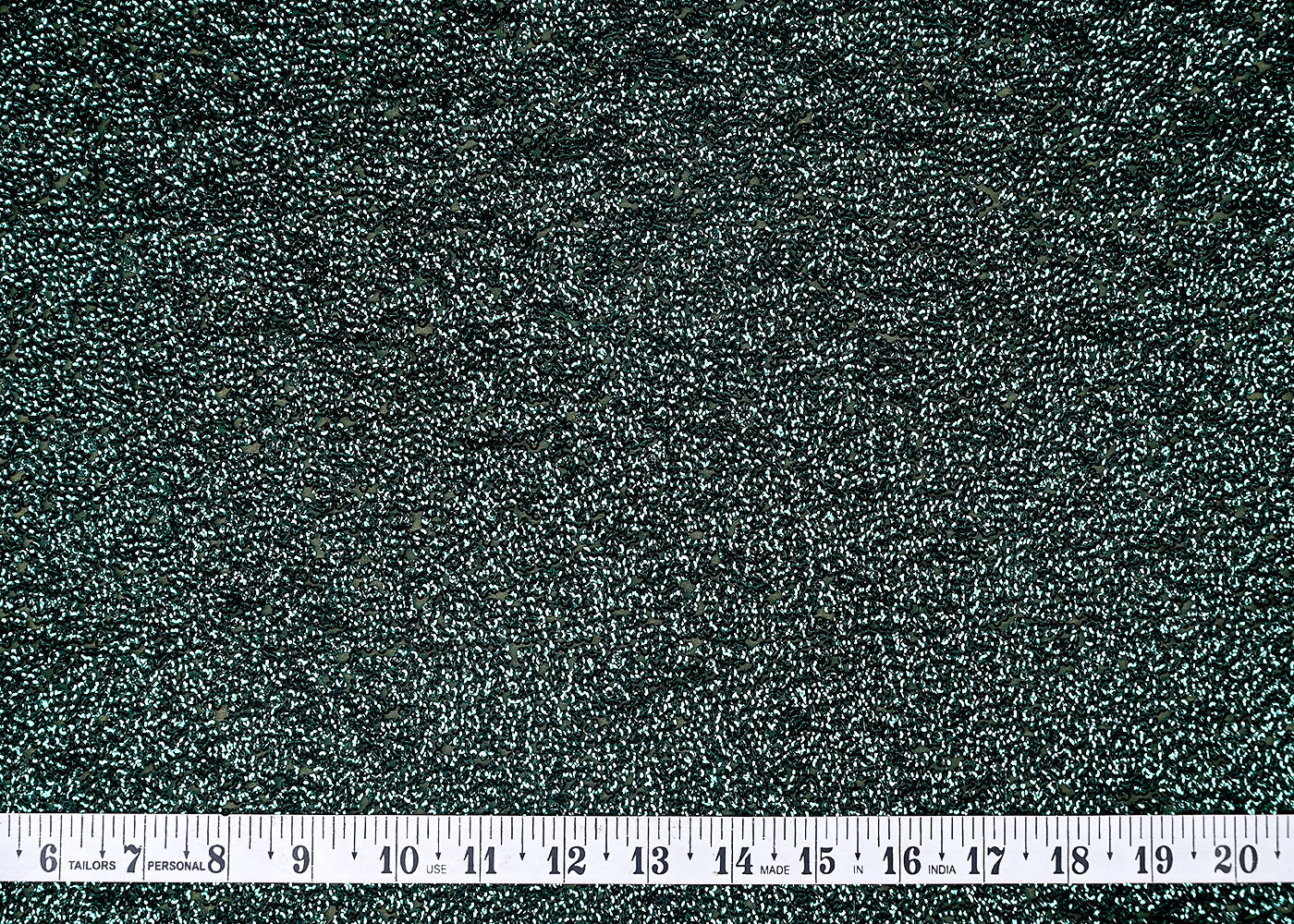 (Pre-Cut-2.5-MTR)-Bottle-Green-Georgette-Fabric-With-All-Over-Sequins-Work-18924-measurement-view