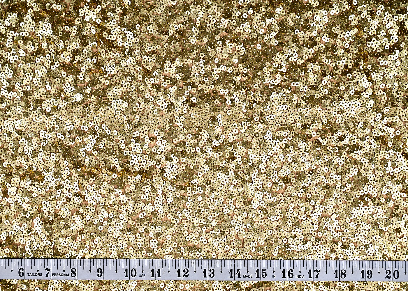 (Pre-Cut-1.1-MTR)-Golden-Net-Fabric-With-All-Over-Sequins-Work-18935-measurement-view