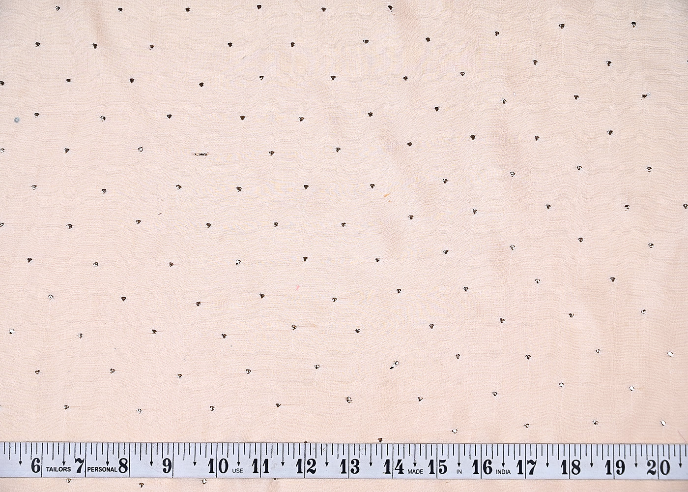 (Pre-Cut-1.5-MTR)-White-Organza-Fabric-With-All-Over-Foil-Work-18939-measurement-view