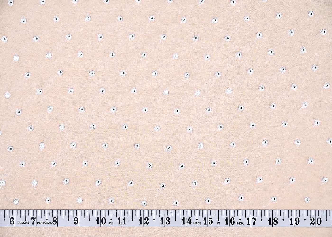 (Pre-Cut-1.3-MTR)-White-Georgette-Fabric-With-All-Over-Mirror-Work-18956-measurement-view