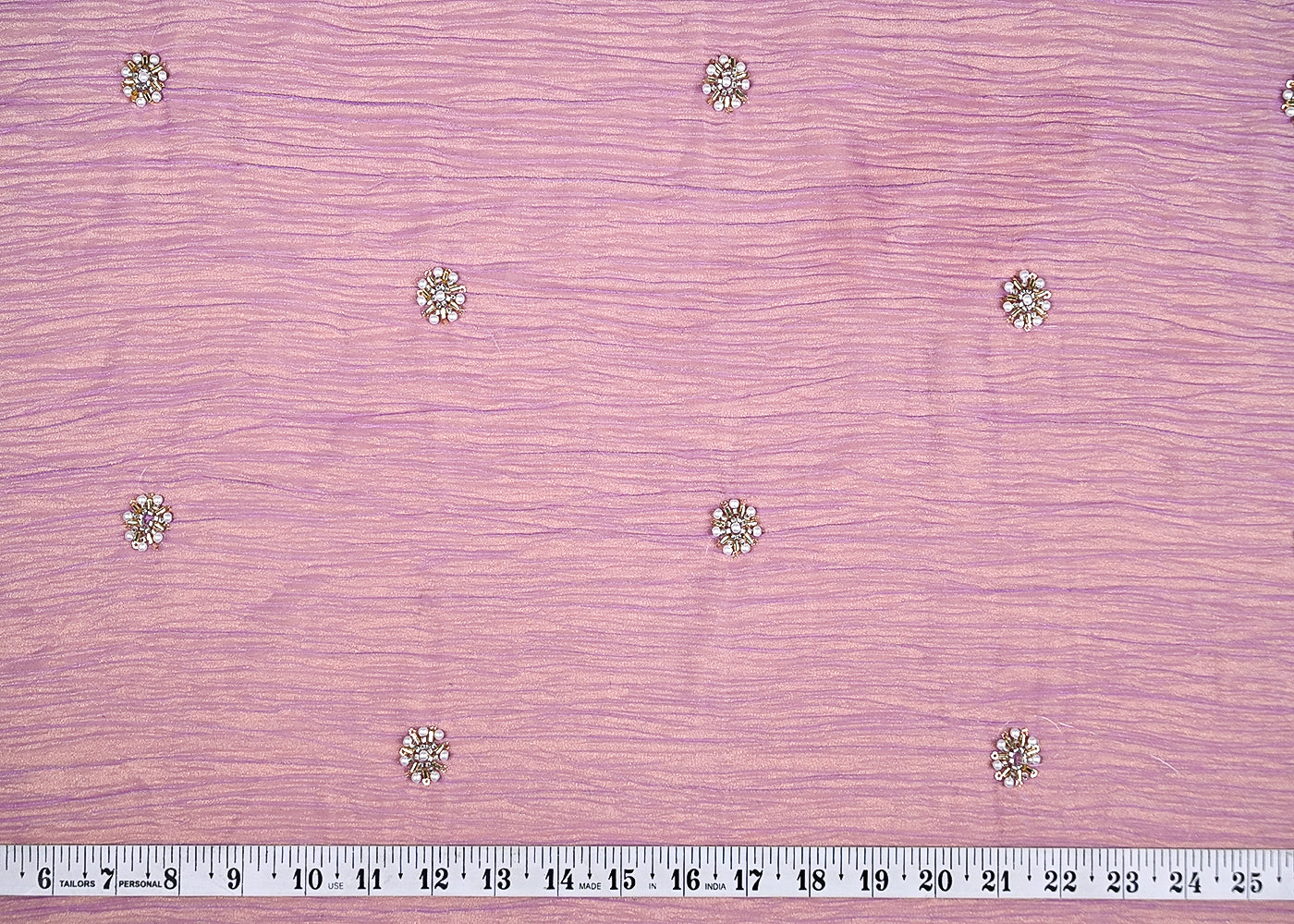 (Pre-Cut-1-MTR)-Lavender-Tissue-Crushed-Fabric-With-All-Over-Sequins-And-Katdana-Work-18957-measurement-view