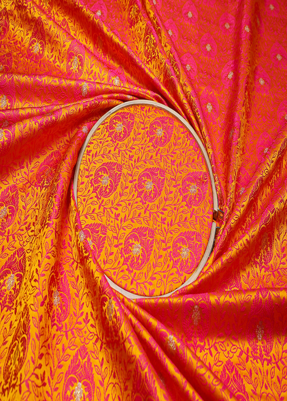 yellow-banarasi-brocade-fabric-with-all-over-thread-and-zari-handloom-19052-close-view