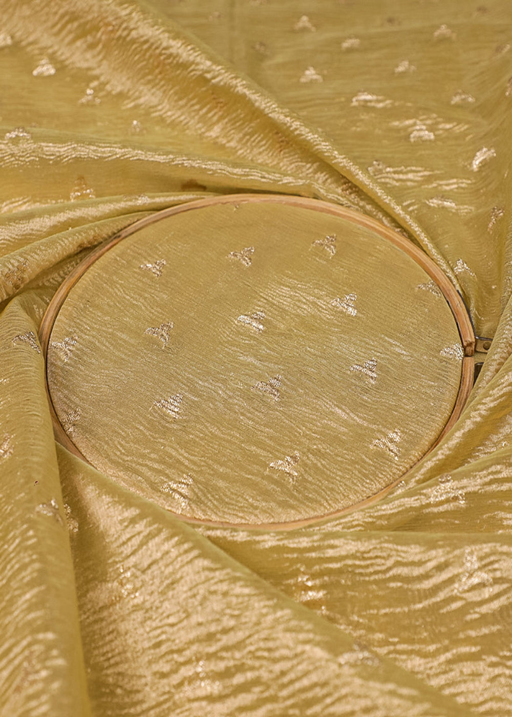 Light-Golden-Tissue-Fabric-With-All-Over-Golden-Zari-Handloom-19149-close-view