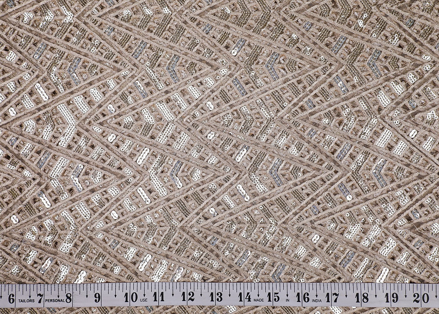 Chiku Net Fabric With All Over Thread And Sequins Work 19165