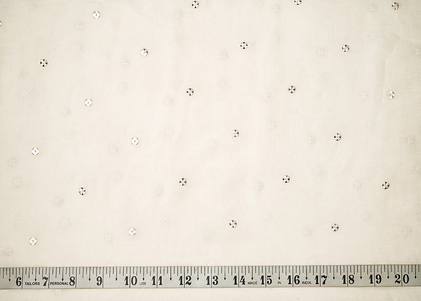 The Noor - White Dyeable Georgette Fabric With Timeless Thread And Sequins Work | 19220