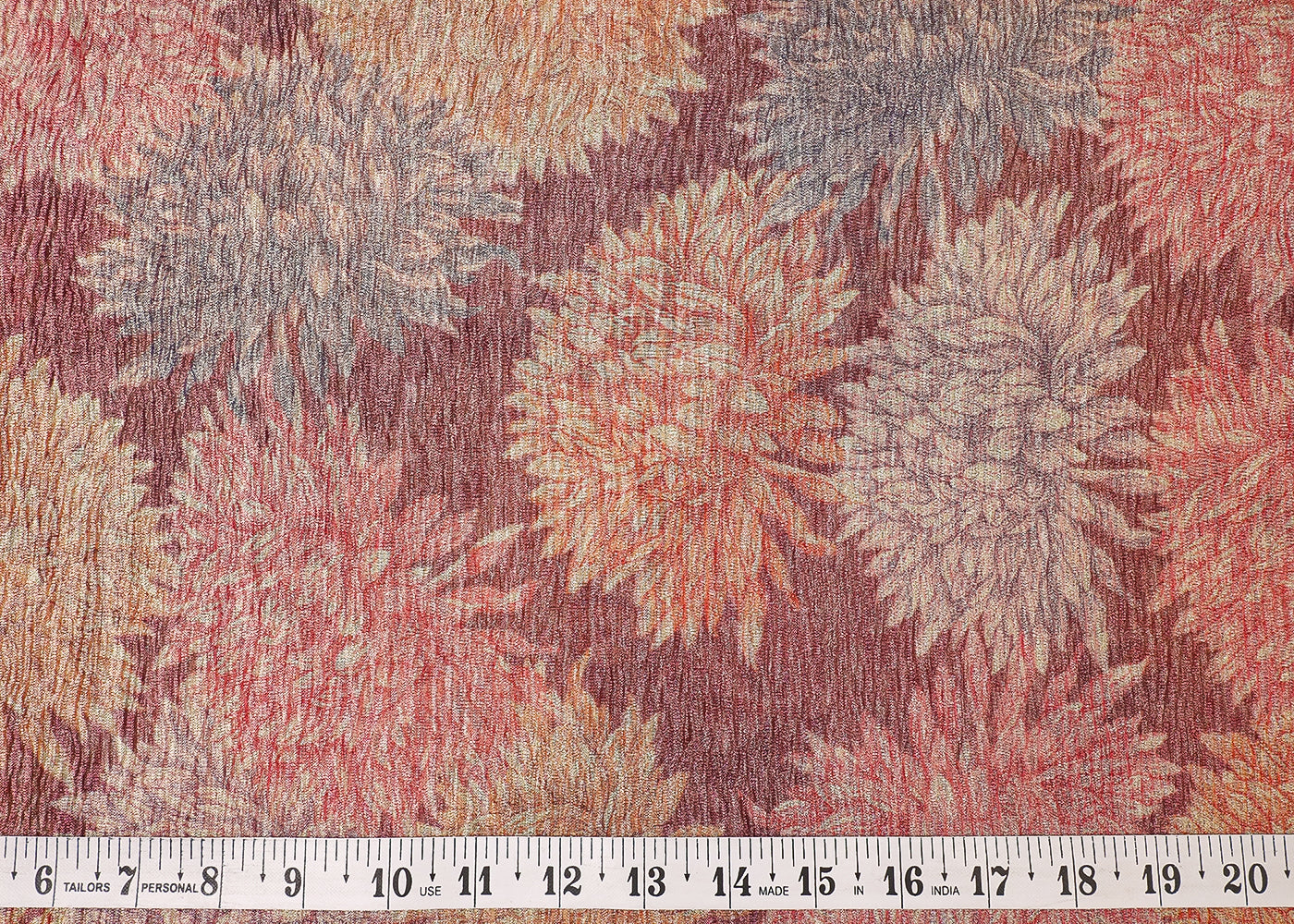 Mauve Tissue Fabric With All Over Floral Print 19403