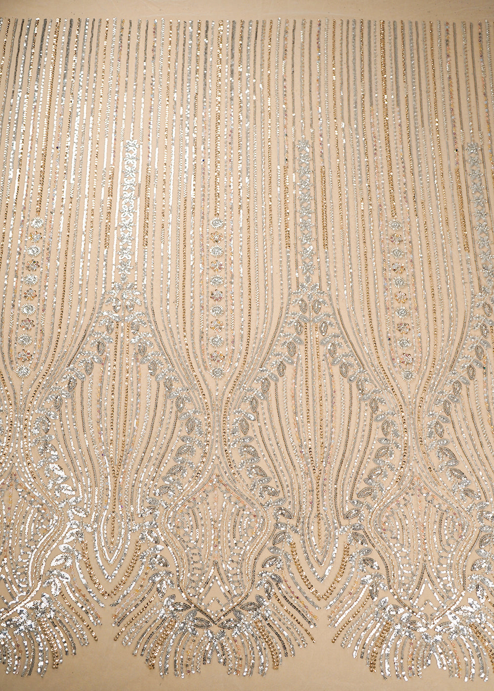 Kareena Kapoor Inspired Edition | White Embroidered Imported Net Unstitched Fabric 19424