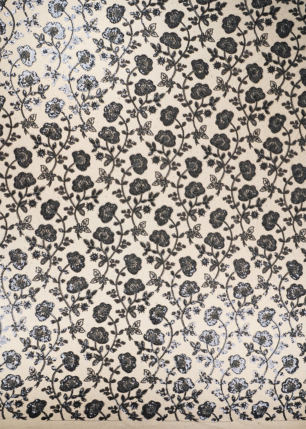 Unnati Malhakar Inspired Edition | Black Embroidered Imported Net Unstitched Fabric 19715