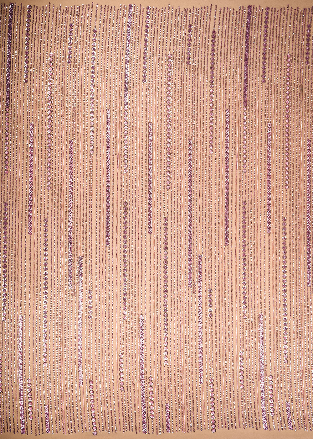 Pink Imported Net Fabric with Allover Bead & Sequins Work 19729