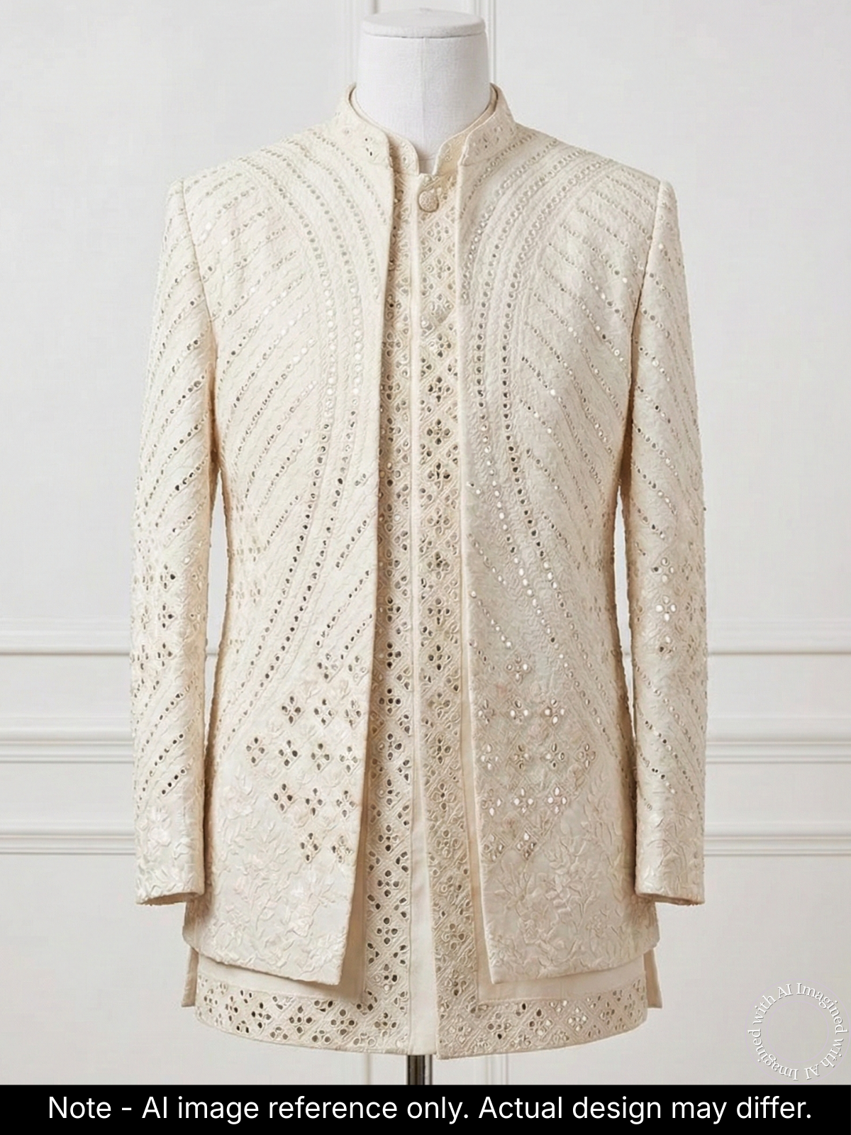 The Virasat - Unstitched White Regal Menswear Fabric 20124