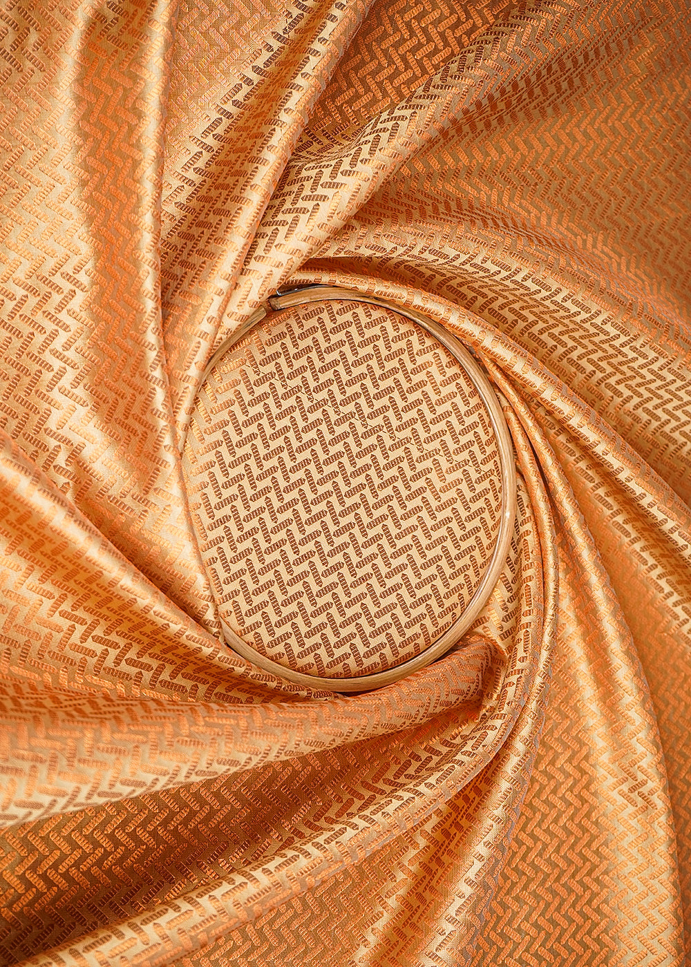 Cream-Banarasi-Brocade-Fabric-With-All-Over-Coper-Zari-Handloom-20143-close-view