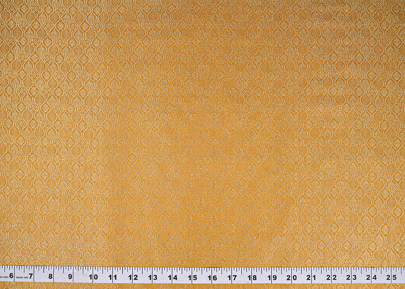 Mustard Banarasi Brocade Fabric With Zari Handloom 20192