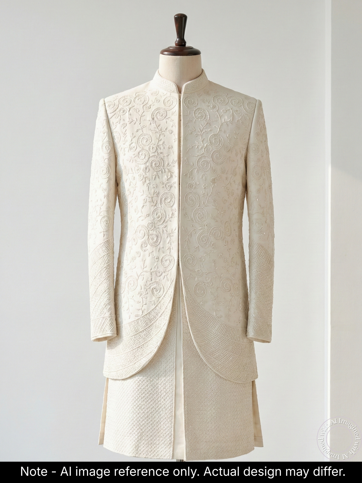 The Virasat - Unstitched White Regal Menswear Fabric 20205