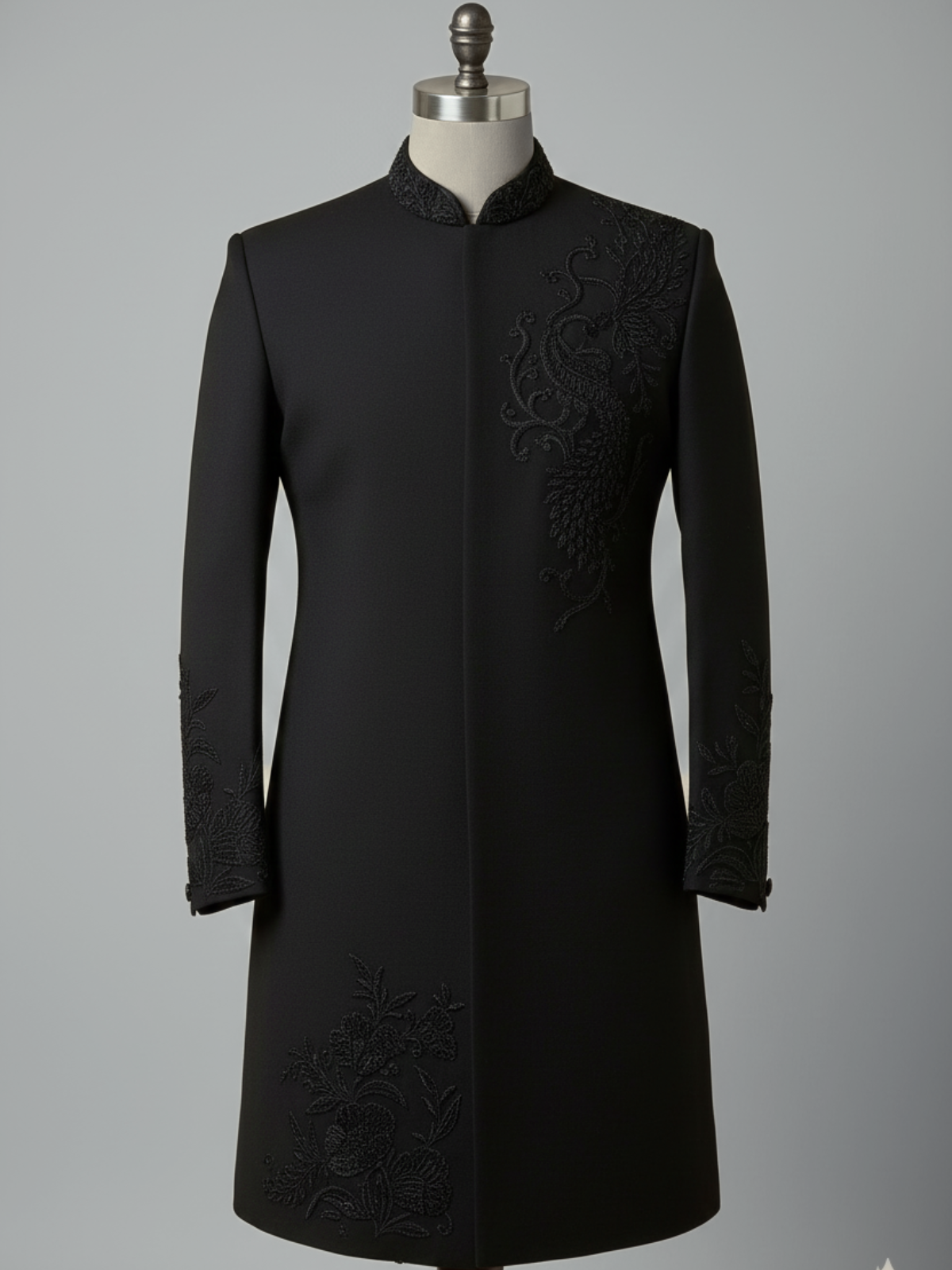 The Virasat – Unstitched Black Regal Menswear Fabric 20211