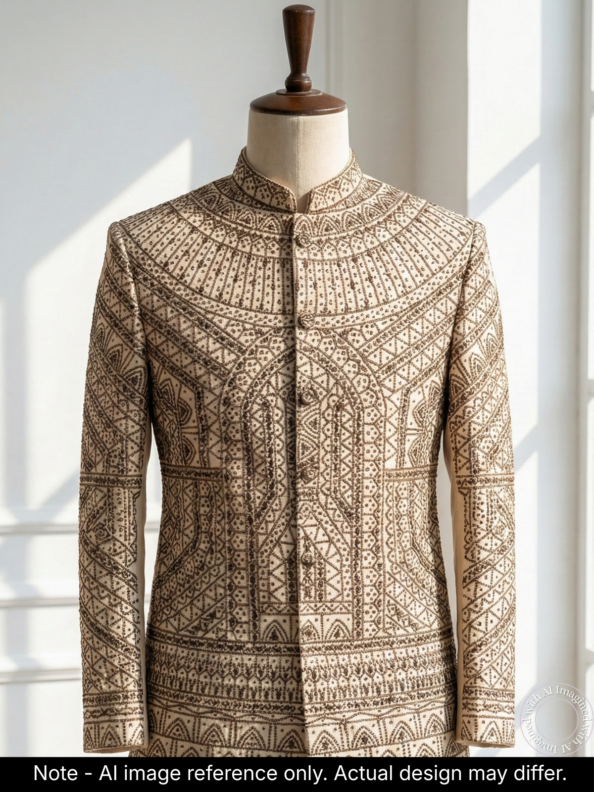 The Riwaayat - Unstitched White Jodhpuri Jacket Fabric for Men 20213