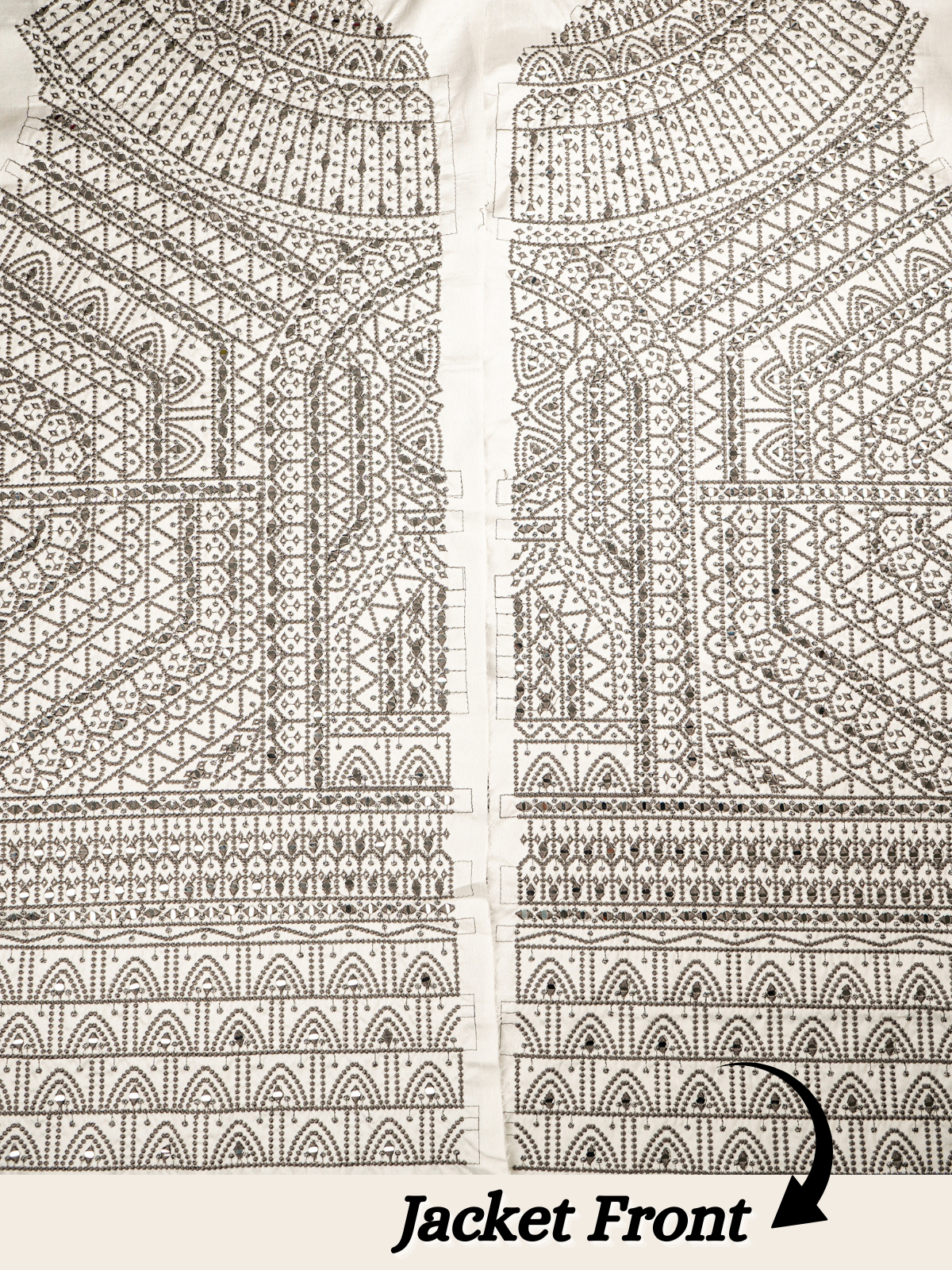 The Riwaayat - Unstitched White Jodhpuri Jacket Fabric for Men 20213