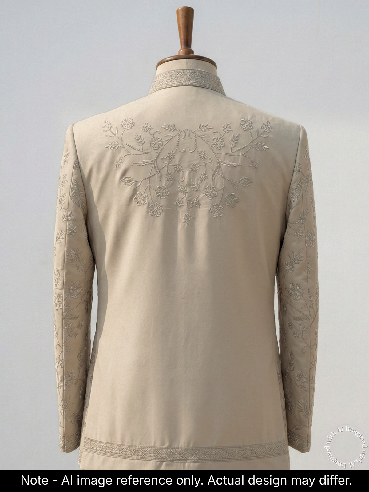 The Riwaayat - Unstitched Cream Jodhpuri Jacket Fabric for Men 20215