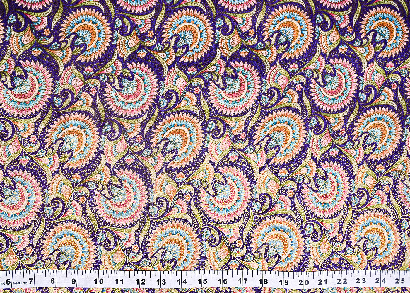 Purple Upada Silk Fabric With Traditional Print With Golden Zari Work 20310