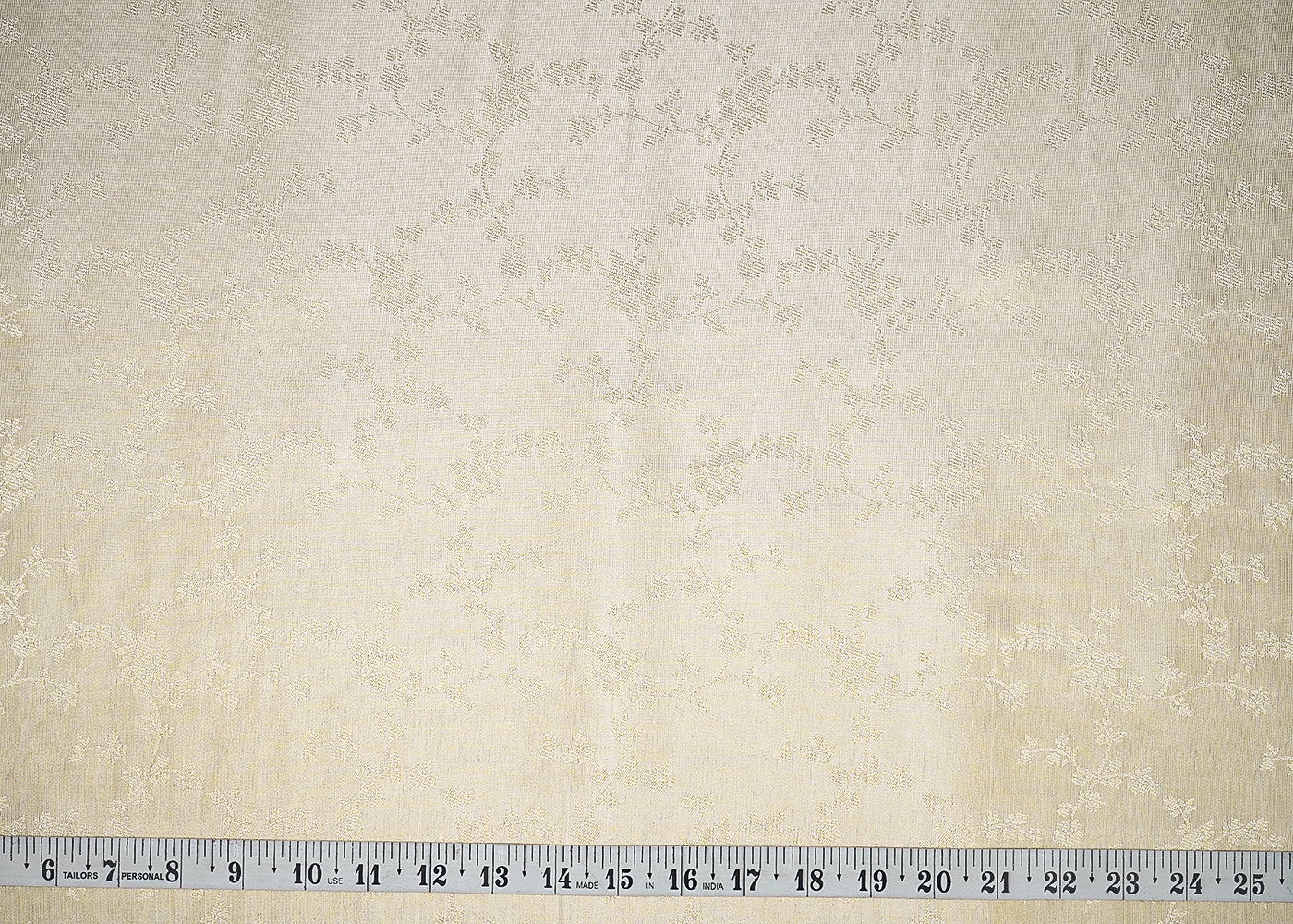 White Tissue Fabric With All Over Thread Handloom 20351