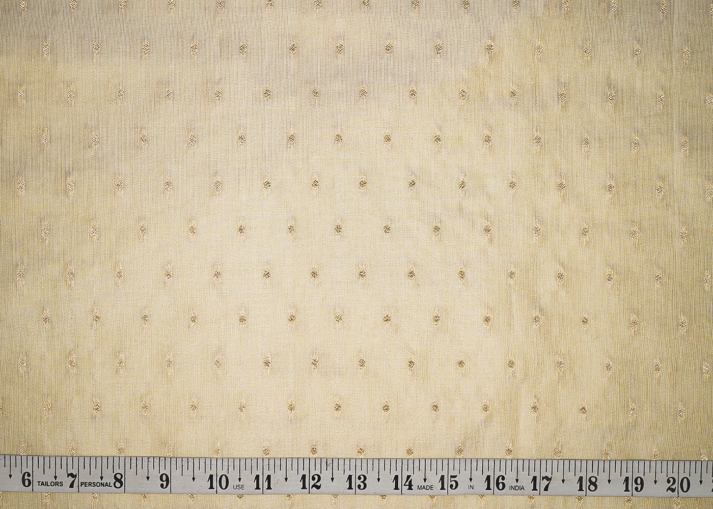 Light Golden Tissue Fabric With All Over Zari Handloom 20352