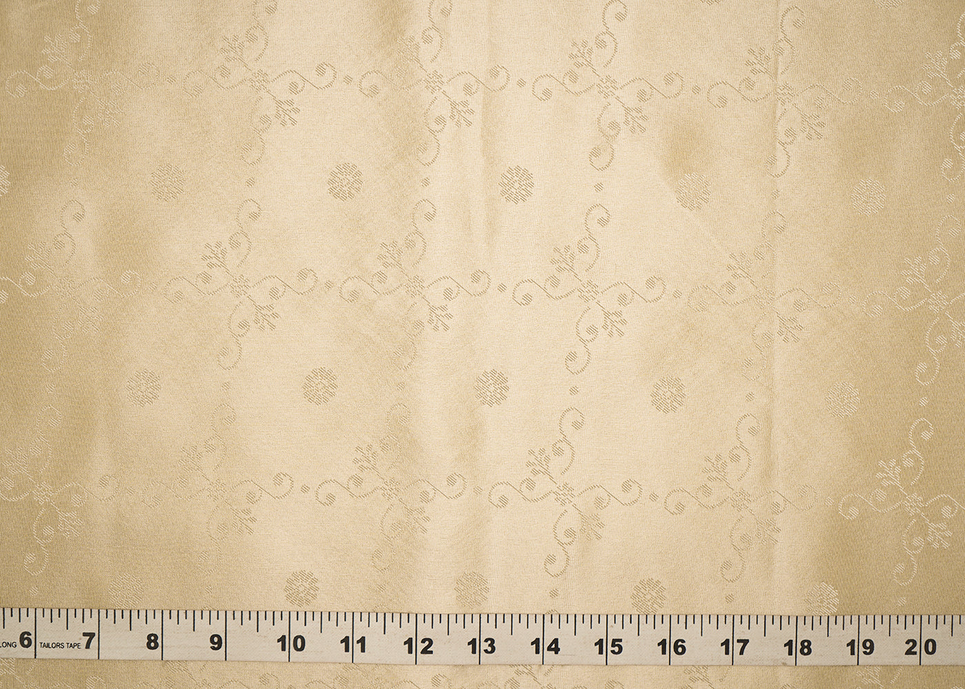 Light-Golden-Tissue-Fabric-With-All-Over-Self-Work-20396-measurement-view