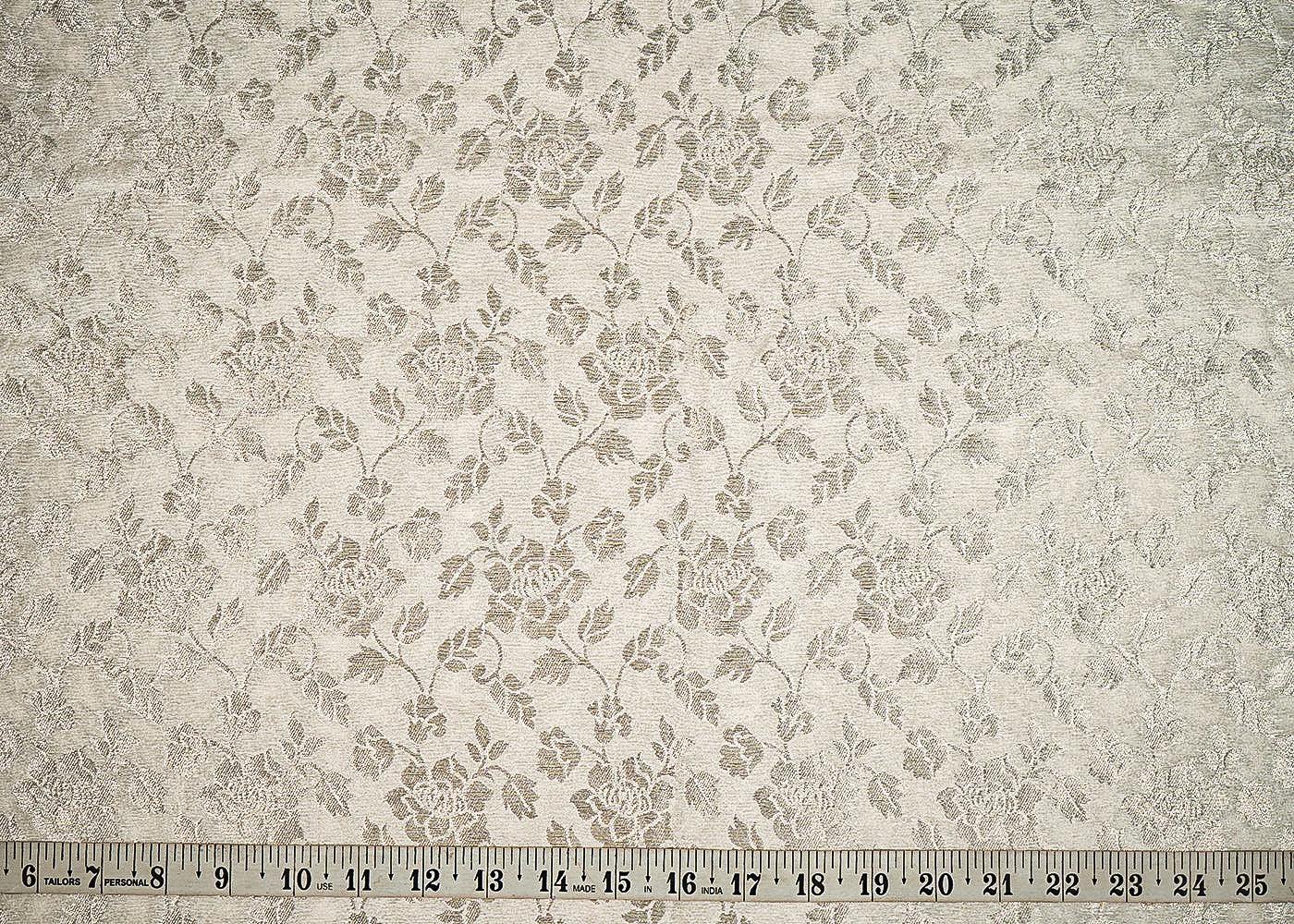 White-Dyeable-Chanderi-Fabric-With-All-Over-Leaf-Buti-Of-Silver-Zari-Handloom-20402