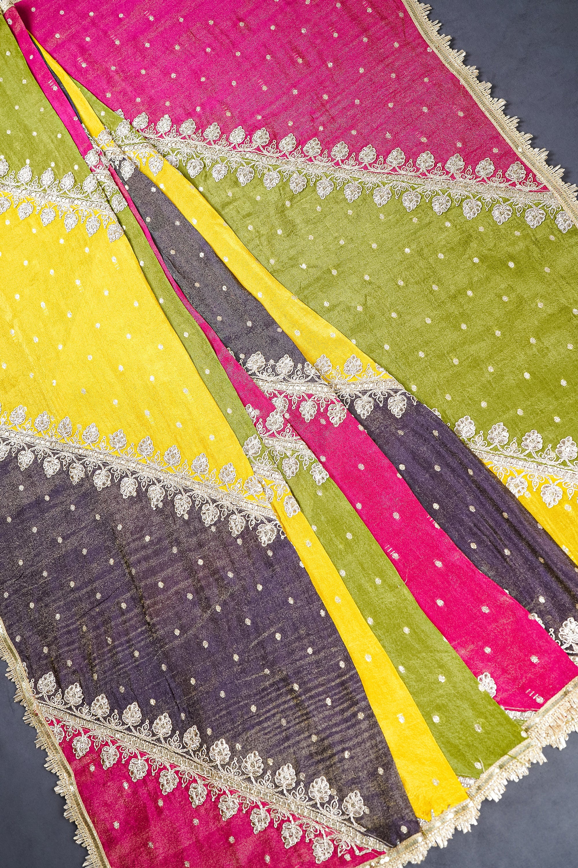 Multi-Color Tissue Dupatta With All Over Sequins And Zari Work 20528