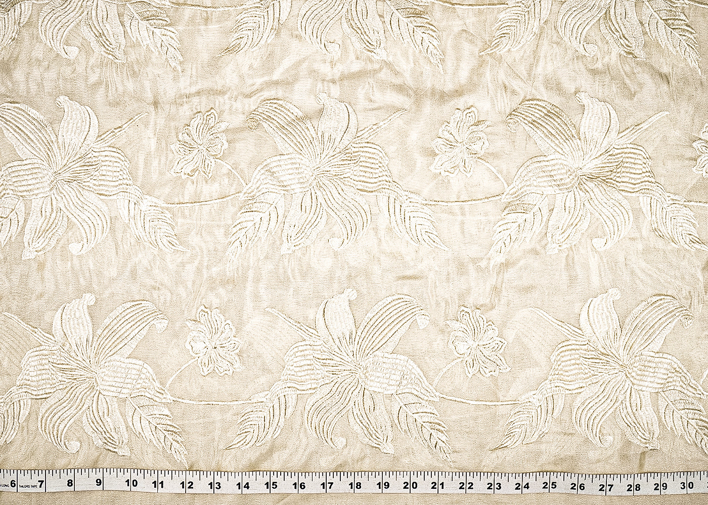 Off-White-Tissue-Fabric-With-All-Over-Thread-Work-20684-measurement-view