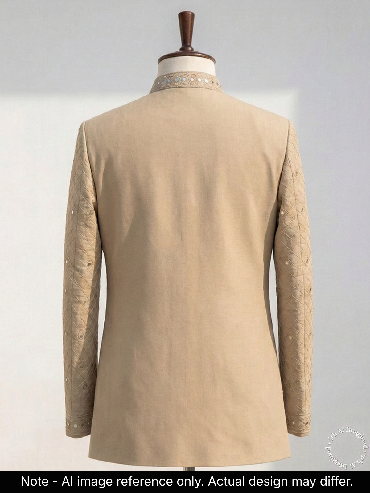 The Riwaayat - Unstitched Chiku Jodhpuri Jacket Fabric for Men 20716